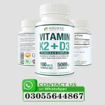 Vitamin K2 + D3 (5000IU) 90 Veggie Capsules from MK-7 (Menaquinone-7) and Cholecalcifero