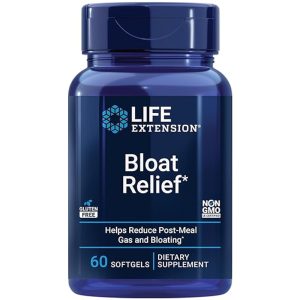 Life Extension Bloat Relief Softgels – Supplement for Post-Meal Gas & Bloating (60 Softgels)
