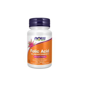 Folic Acid 800 mcg with Vitamin B-12 B-Complex Vitamin 250 Capsules