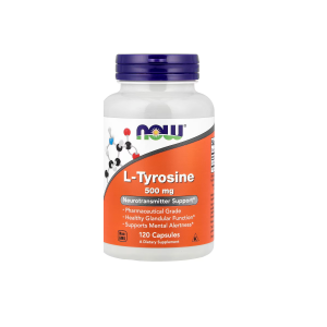 Now Foods L-Tyrosine 500.mg Neurotransmitter Support 120 Capsules