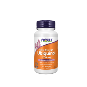 Now Foods Extra Strength Ubiquinol 200 mg Active Form of CoQ10- 60 Softgels