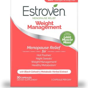 Estroven Weight Management for Menopause Relief Supplement for Women, 30 Ct
